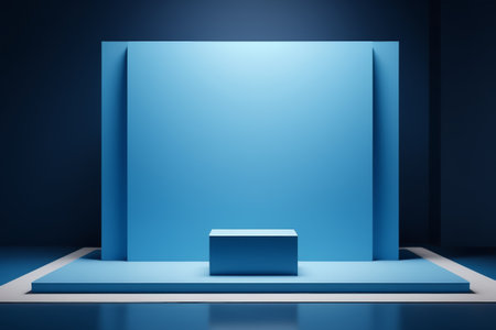 Blue Modern Simple Product Display Standの素材