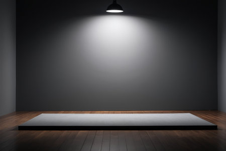 Display platform under indoor spotlightの素材