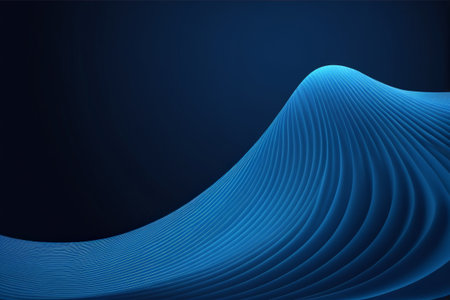 Blue abstract wave backgroundの素材