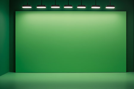 Interior scene with green screen backgroundの素材