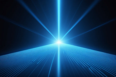 Blue light technology background imageの素材