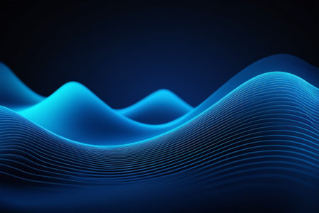 Blue abstract line backgroundの素材