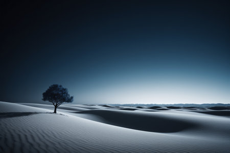 Lone Tree Landscape in the Desertの素材