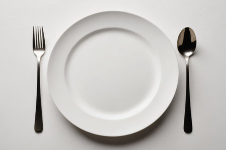 White plate tableware placement sceneの素材