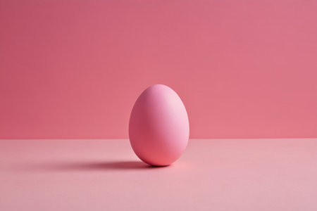 Decorative egg on pink backgroundの素材