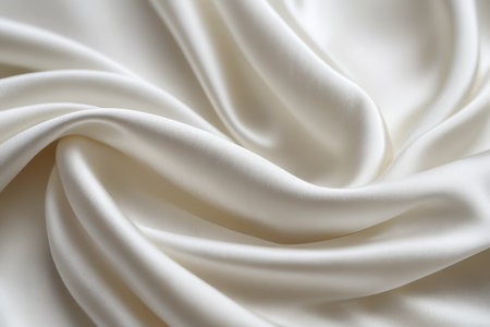 White Silk Fabric Texture Close upの素材
