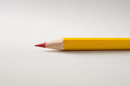 Close up in yellow pencilの素材