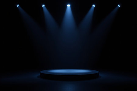 Circular stage in the spotlightの素材