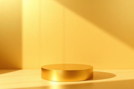 Gold round display table backgroundの素材