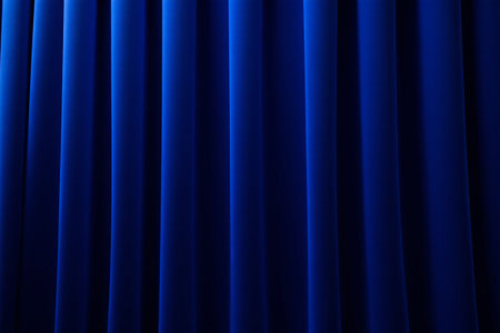 Blue curtain background materialの素材
