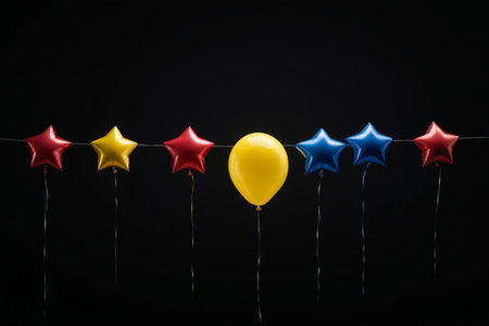 Close up of colorful balloon decorationsの素材