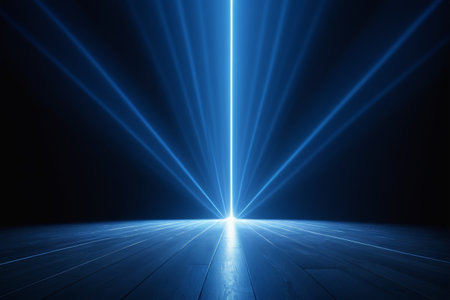 Blue light diverging background materialの素材