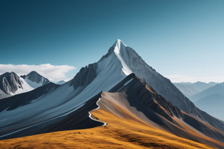 Panoramic view of Snow Mountain natureの素材