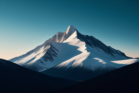 Snow Mountain Panoramic Natural Sceneryの素材