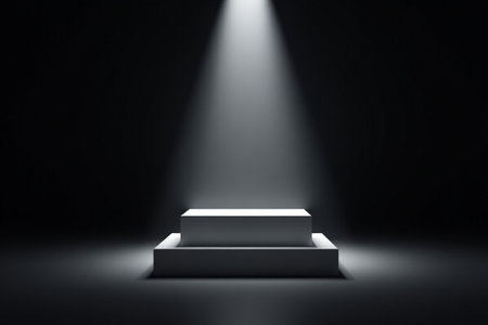 Display stand in spotlightの素材