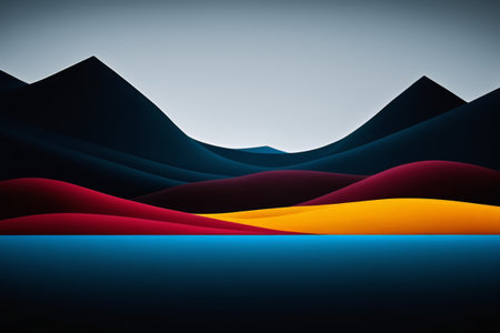 Abstract color hill background imageの素材
