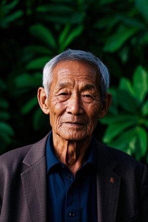 Portrait of a kindly elderly manの素材