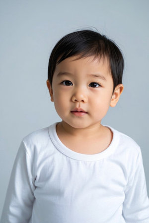 Cute baby front close up HD photoの素材