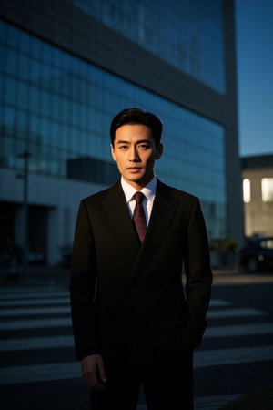 Urban Fashion Men Business Suit Photoの素材