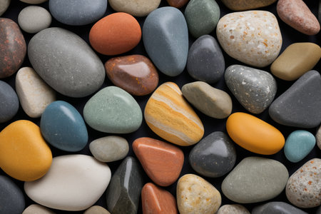 Close up of colorful pebblesの素材