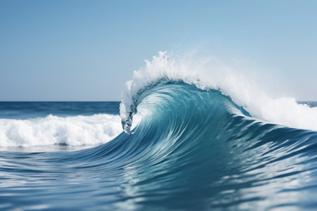 The waves of the blue oceanの素材