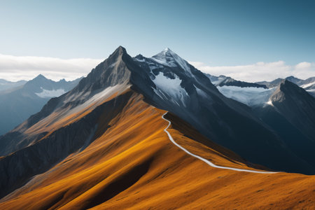 Mountain Highway Natural Sceneryの素材