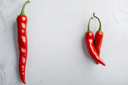 red pepper on white backgroundの素材