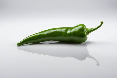 Close up of green fresh peppersの素材