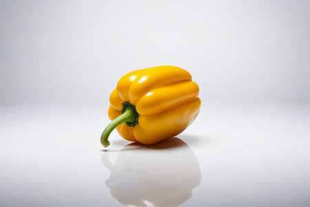 Close up of yellow bell peppersの素材