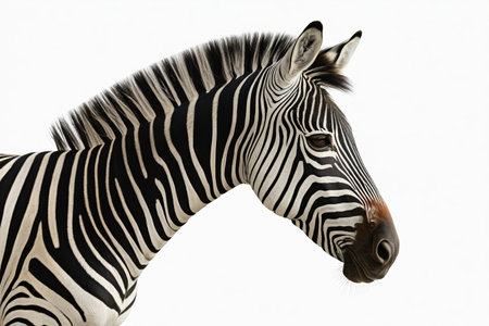 Close up of a zebra's headの素材