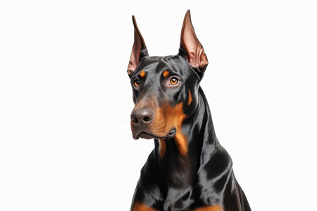 Doberman Pinscher front close upの素材