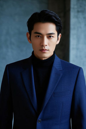 Fashionable Man Business Photo Blue Suitの素材