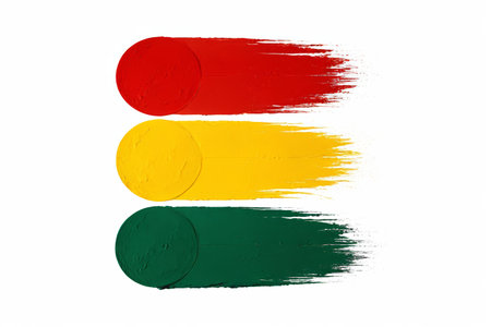 Three color paint brushstroke materialの素材