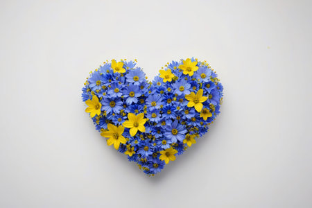 Heart shaped flower combination still lifeの素材