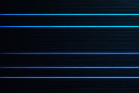 Blue glowing line pattern on black backgroundの素材