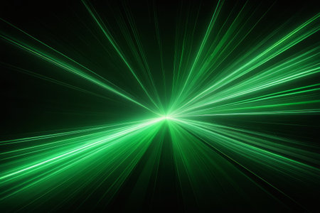 Green light radiation effect backgroundの素材