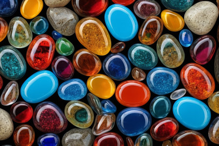 Colorful gemstone texture close up materialの素材