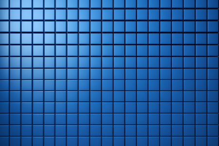Blue checkered pattern background materialの素材