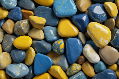 Close up of colorful pebblesの素材