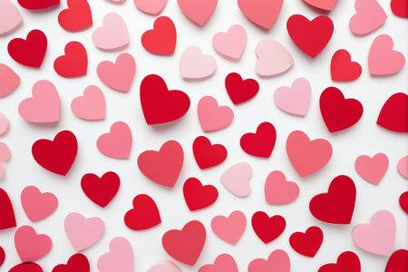 Red and pink heart pattern backgroundの素材