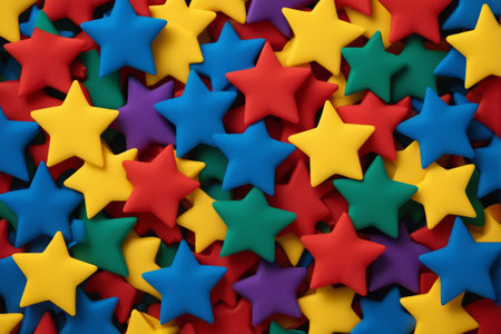 Colorful star decoration materialsの素材