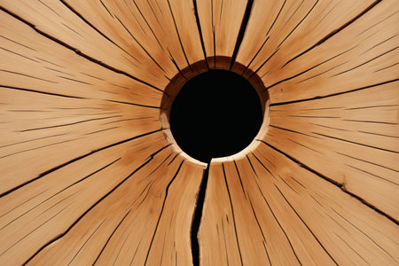 Close up of wood cross section textureの素材