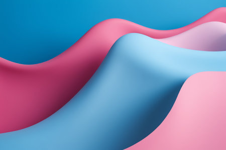 Gradient Color Wave Shape Abstract Backgroundの素材