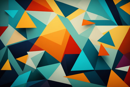 Colorful triangle geometric pattern backgroundの素材