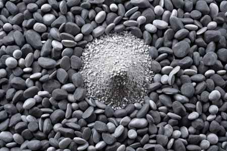 Close up of pebbles and gravelの素材