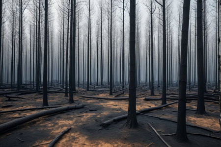 Scenes of burned forestsの素材