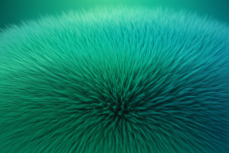 Close up of green plush textureの素材