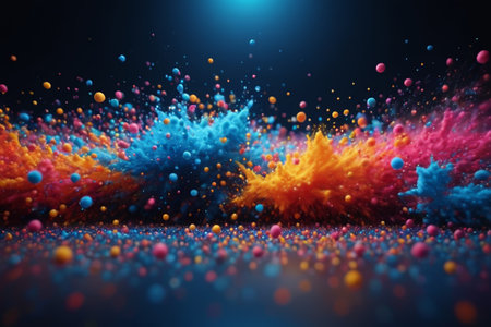 Color powder flow burst effectの素材