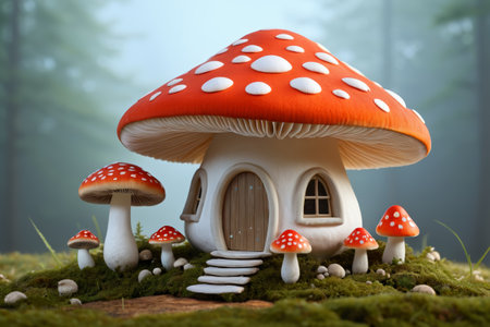 Mushroom Hut in the Forestの素材