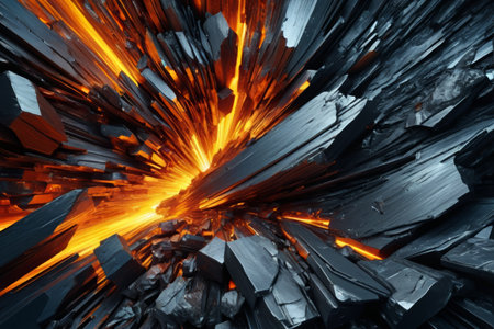 Abstract energy picture of burst effectの素材